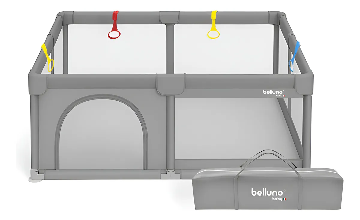 Corralito Juegos Bebé Portable 180x120 Trapani Belluno Baby Gris Liso