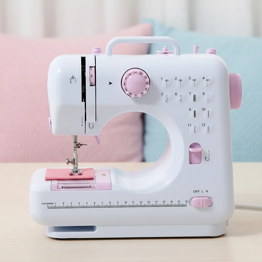 Maquina De Coser Portatil Electrica Hogar 12 Puntadas Pedal Blanco