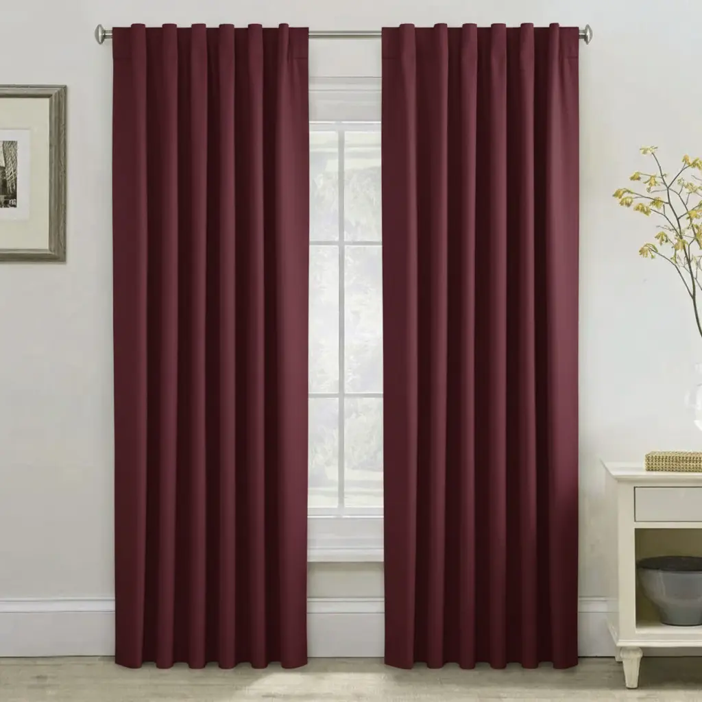 Cortina Blackout Textil 2 Paños 1,40 X 2,20 Presilla Oculta
