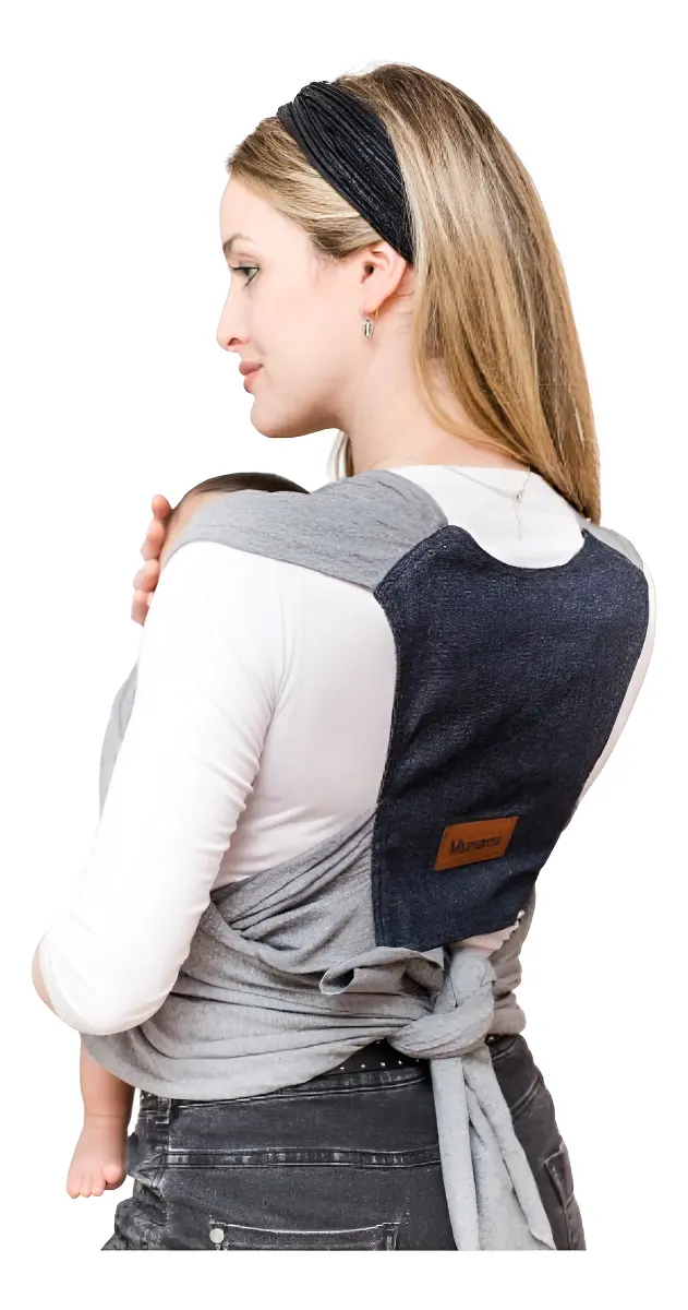 Fular Prearmado Ergonomico Munami Color Azul Jean Talle M
