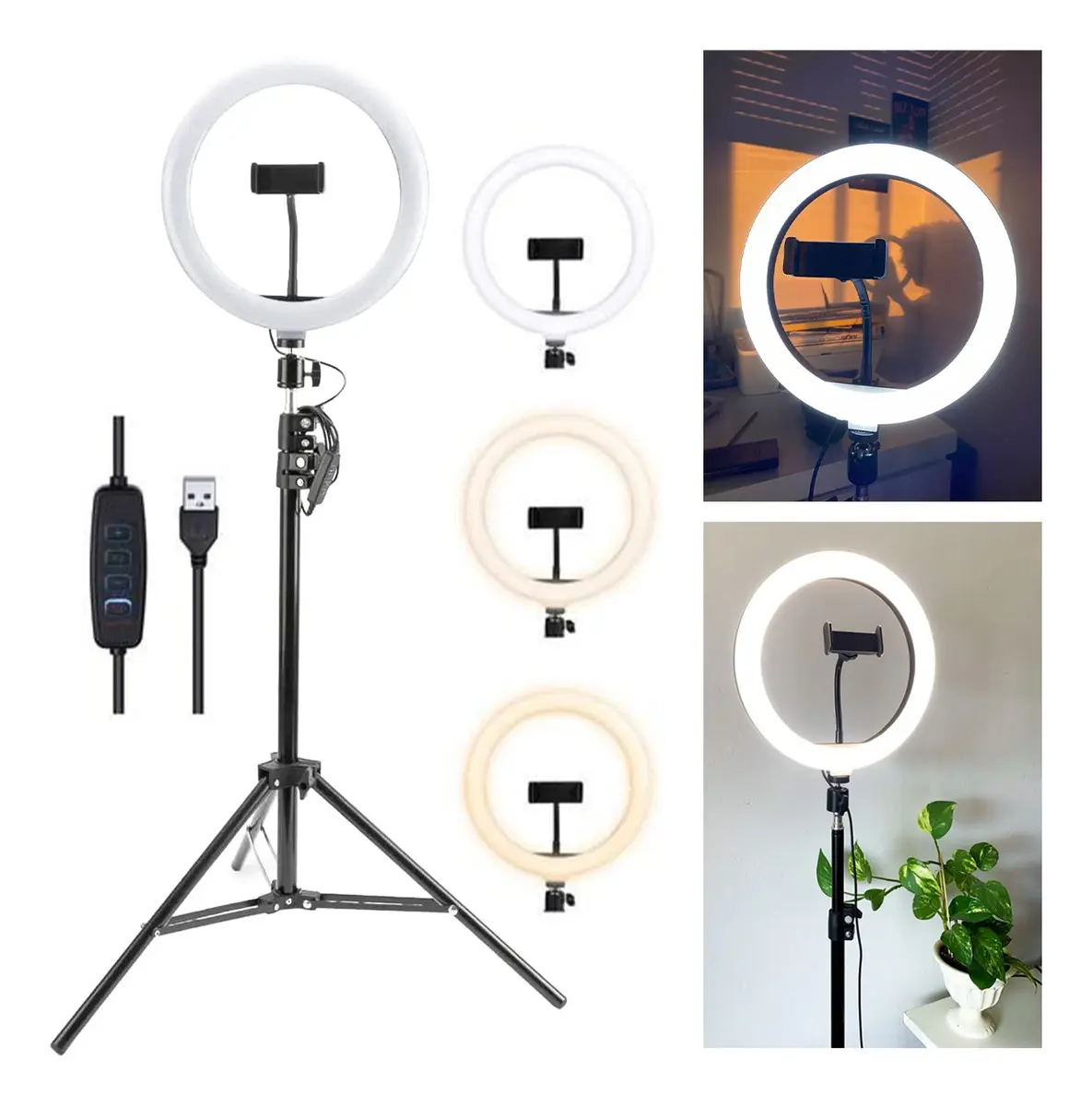 Aro De Luz Led Veoquiero 30cm Blanco Frío Neutro Calido