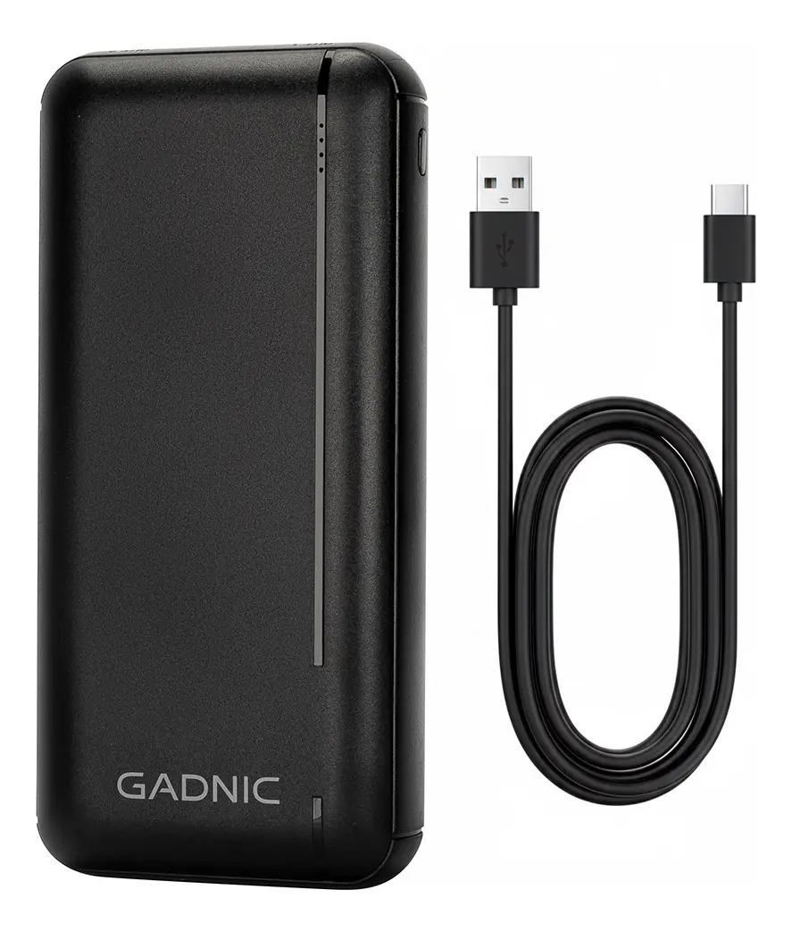 Cargador Portatil Gadnic 25000 mAh Carga Rapida 5V 2A Dual Entrada Micro Entrada Tipo C