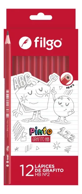 Lápices Grafito Filgo Pinto HB Caja 12 Unidades Trazo Negro