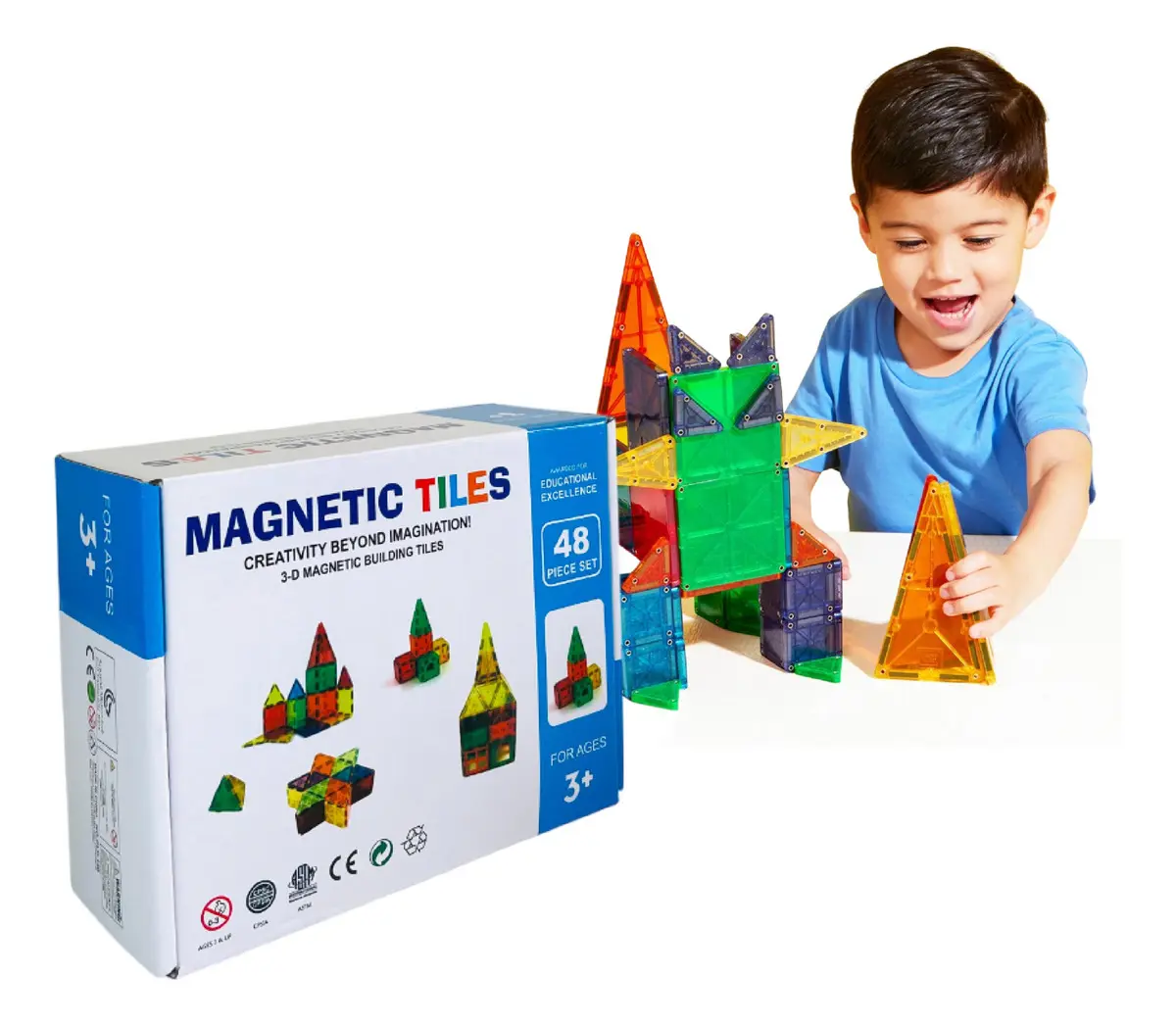 Bloques Magneticos De Construcción 48 Piezas