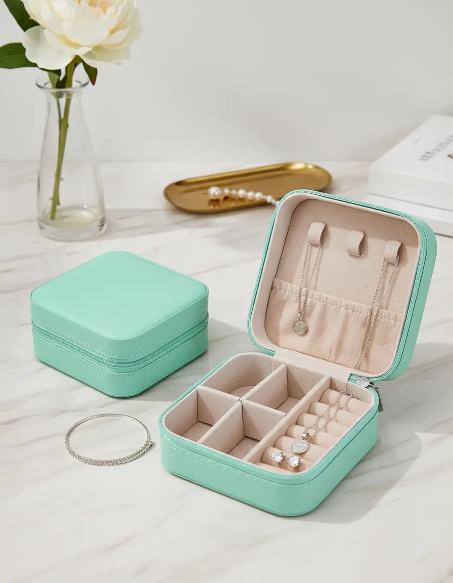 Alhajero Joyero Caja Organizador Joyas Anillos Y Accesorios