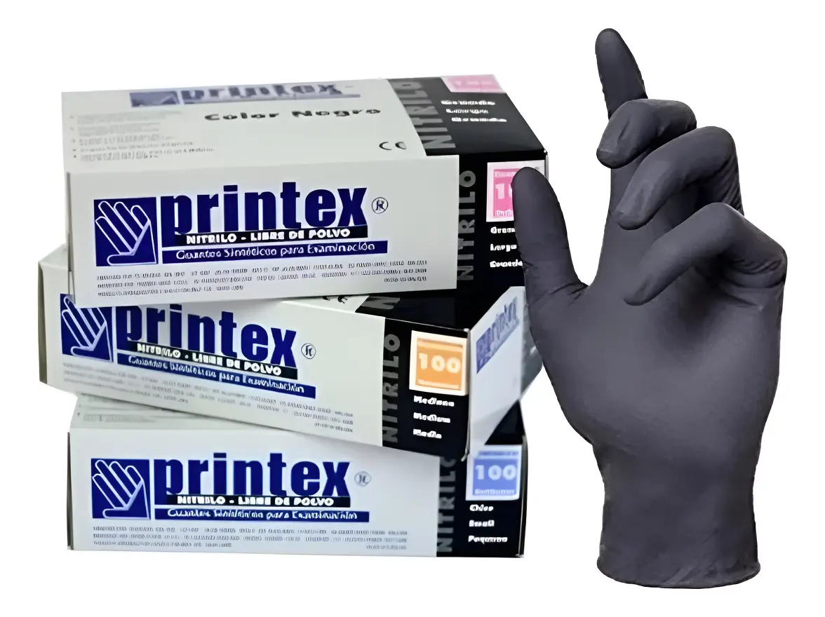 Caja Guantes Nitrilo Primera Calidad Con Anmat X 100 