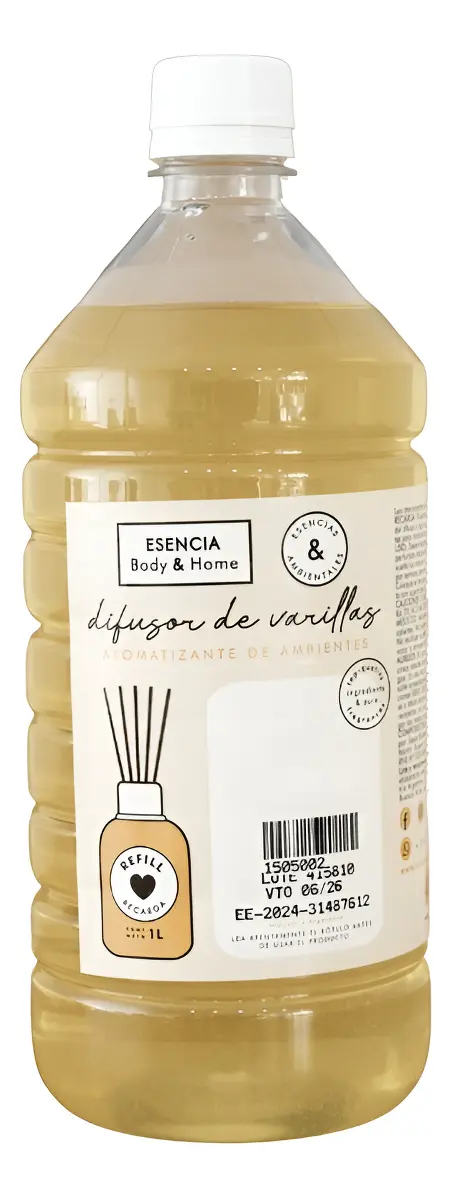 Esencia Conc. Difusor  1 Litro. 30 Varillas De Regalo
