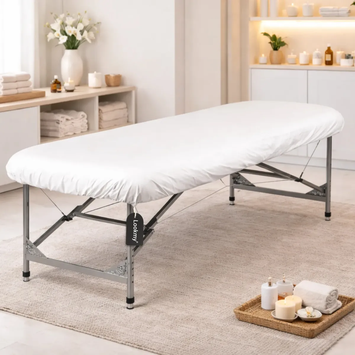 Cubre Camilla Reutilizable Impermeable De Pvc 100 Micrones 190x70 Cm Lookmy | Protector de camilla ajustable reutilizable anti manchas | Funda camilla plegable lavable sanitizable