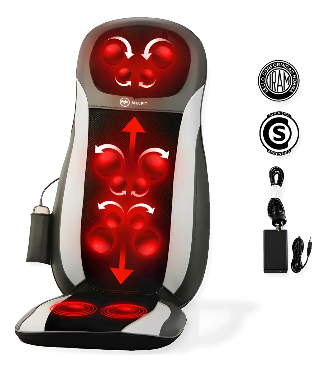 Asiento Masajeador Melon Cervical Espalda Calor Shiatsu 