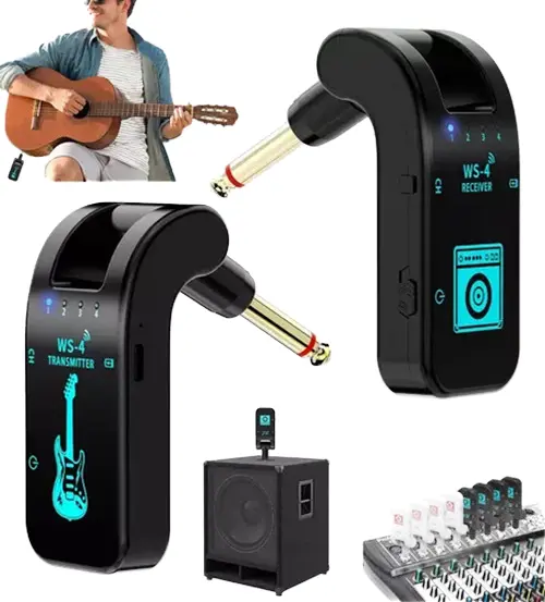Transmisor Receptor Inalámbrico Guitarra Bajo 2.4ghz Uhf