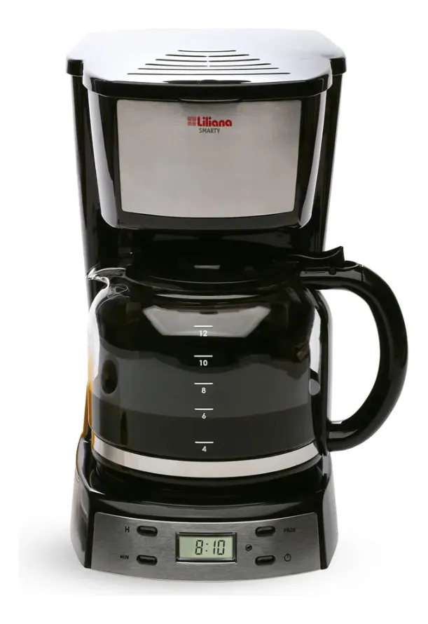 Liliana Desayuno Smarty Ac964 Color Negro Acero Inoxidable De Filtro 1,8 Litros
