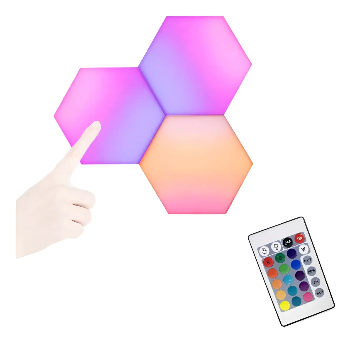 Hexágonos LED modulares