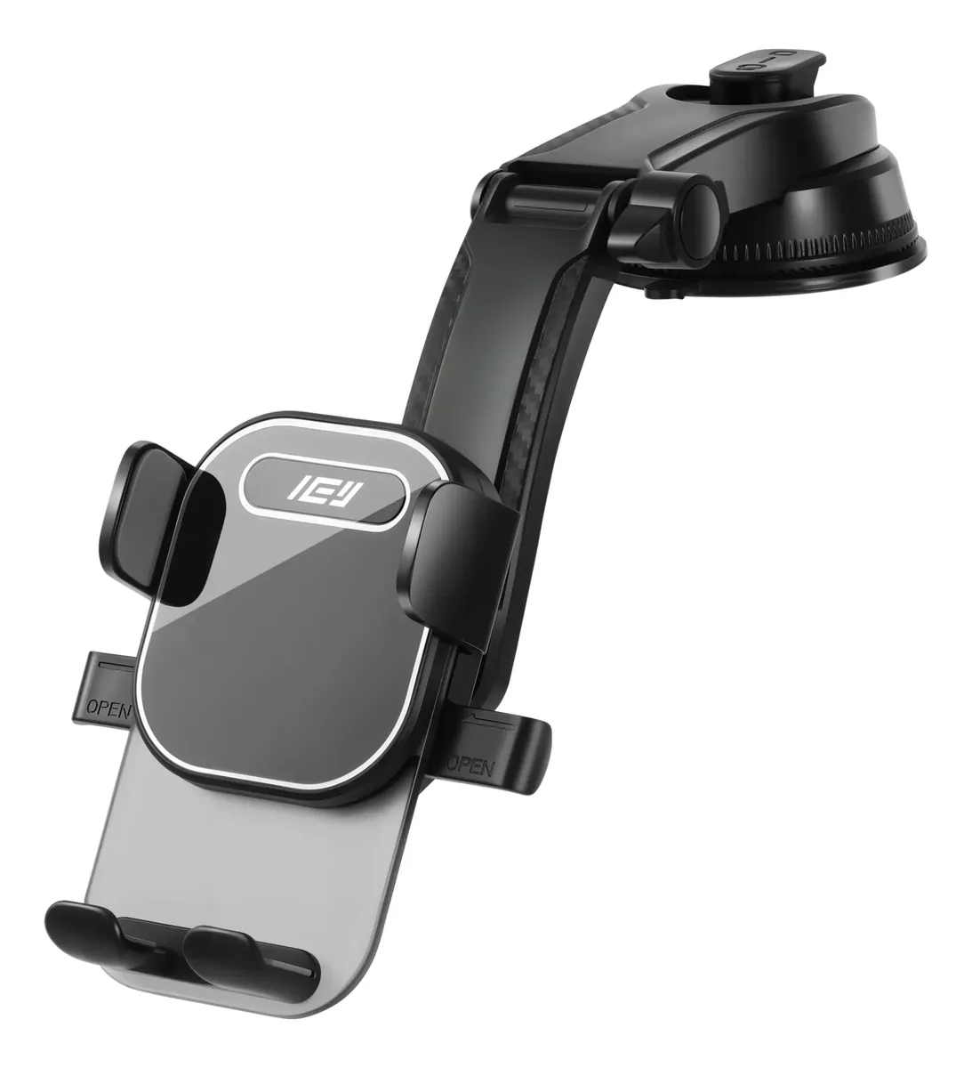 Soporte Celular P/ Auto Con Sopapa Brazo Extensible 360° Negro