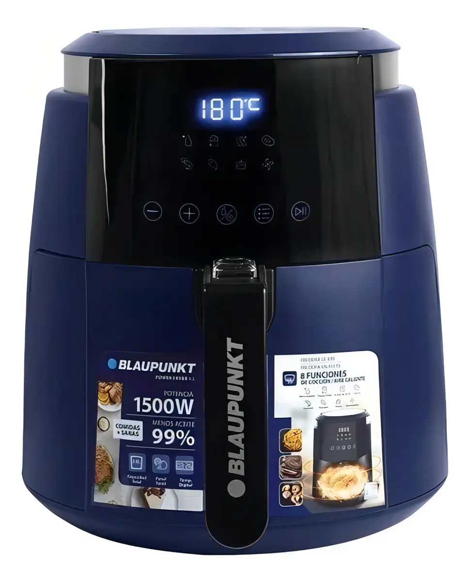 Freidora Sin Aceite Blaupunkt Power Fryer 4.5 1550w 3.5 Lts Color Azul